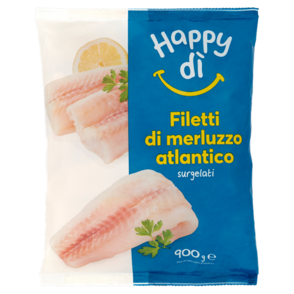 Happy dì Filetti di merluzzo atlantico surgelati 900 g