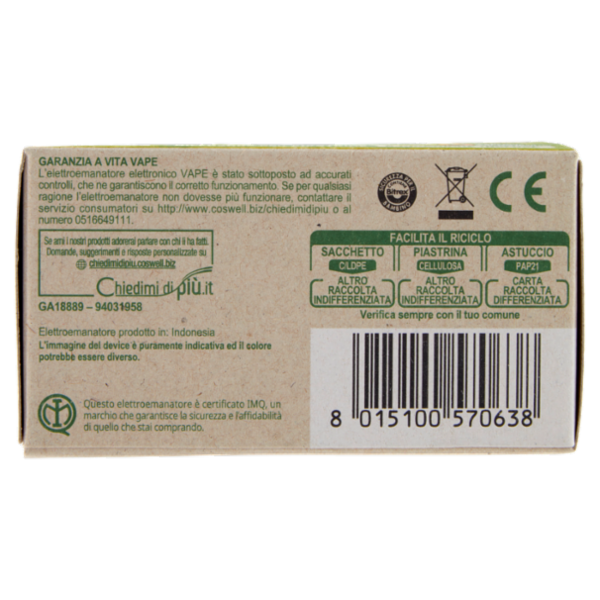 VAPE Elettroemanatore Piastrine Verdessenza + 6 Ricariche