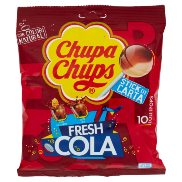 Chupa Chups Fresh Cola Lollipops 10 x 12 g