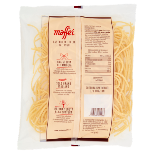 maffei Pasta Fresca di Semola di Grano Duro Strangozzi 450 g