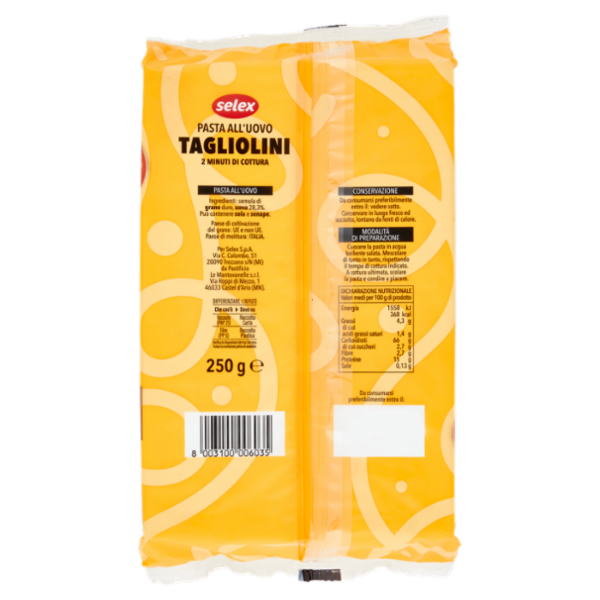 Selex Pasta all'Uovo Tagliolini 250 g