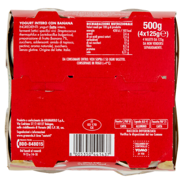 Yomo Intero Banana 4 x 125 g