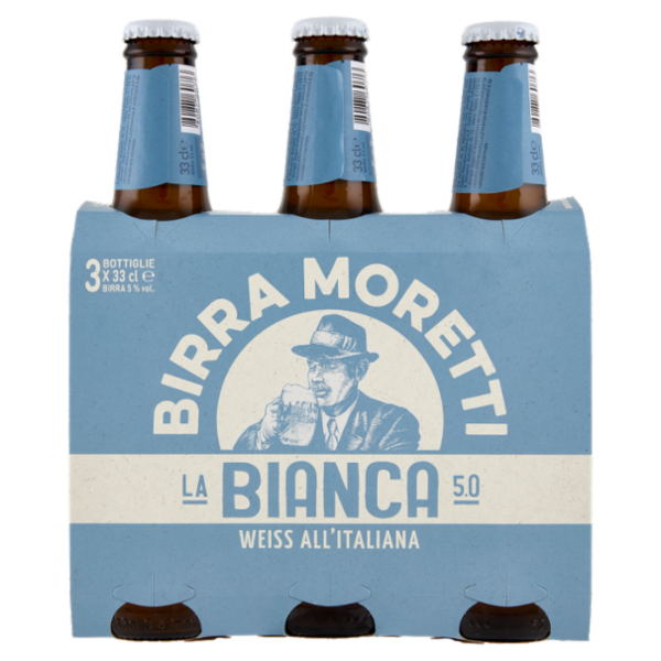 Birra Moretti la Bianca 3 x 33 cl