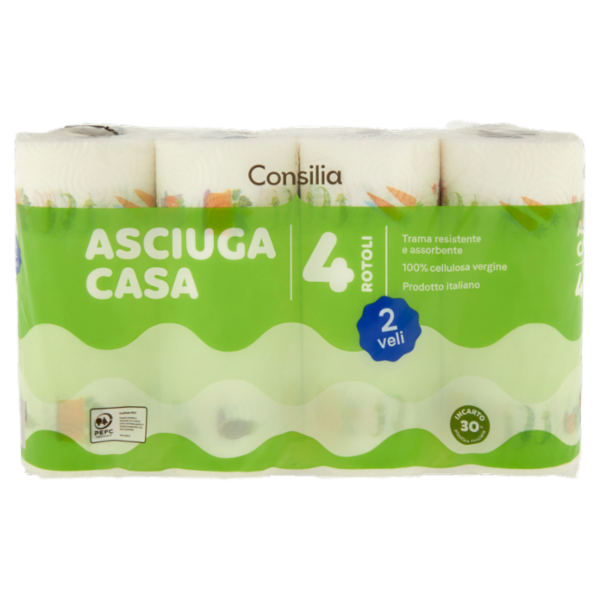 Consilia Asciugatutto 2 Veli 4 Rotoli