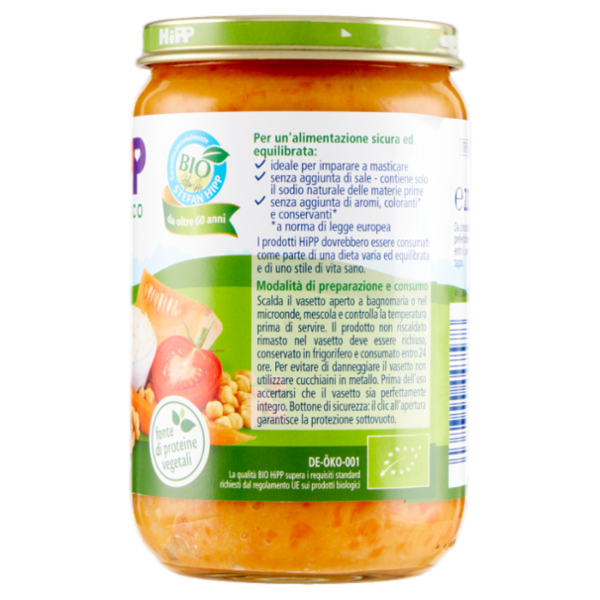 HiPP Biologico Risottino Cremoso con Verdure e Ceci 220 g