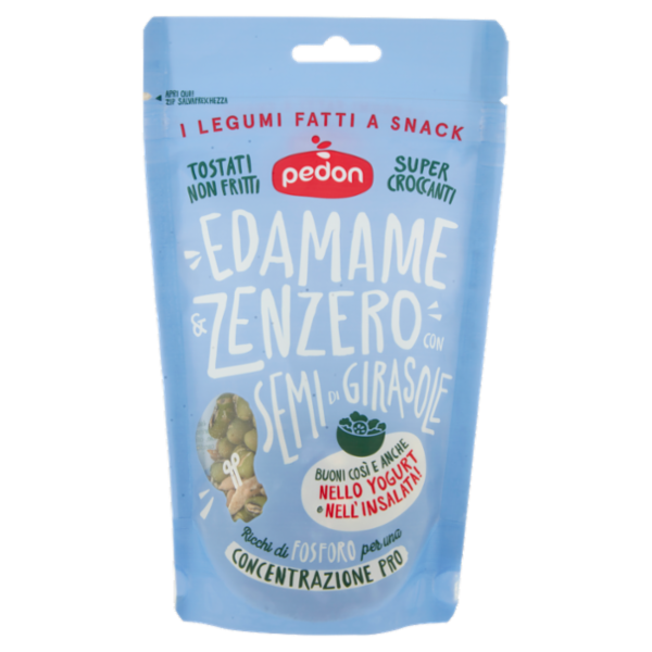 pedon I Legumi Fatti a Snack Edamame & Zenzero con Semi di Girasole 90 g