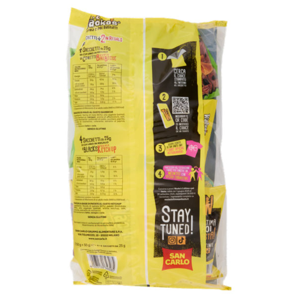 Wacko's Conetti gusto Barbecue 4 x 25 g + Blacks gusto Ketchup 4 x 25 g