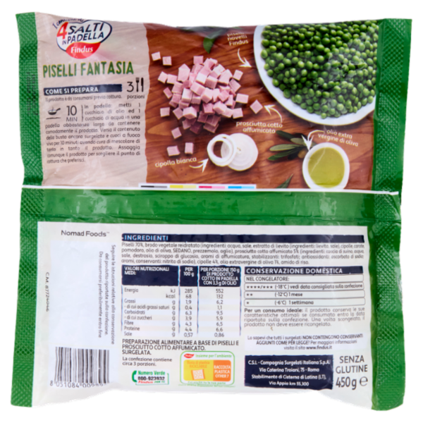 4 Salti in Padella Findus Piselli Fantasia 450 g