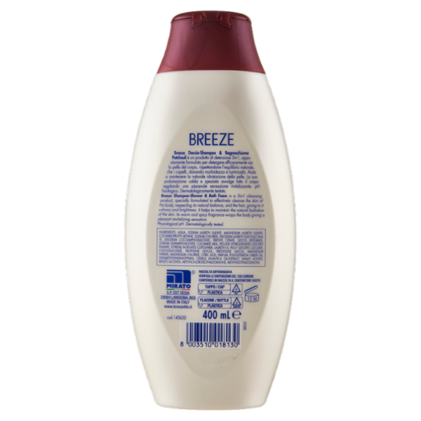 Breeze Patchouly Doccia Shampoo & Bagnoschiuma 3in1 Rivitalizzante 400 mL