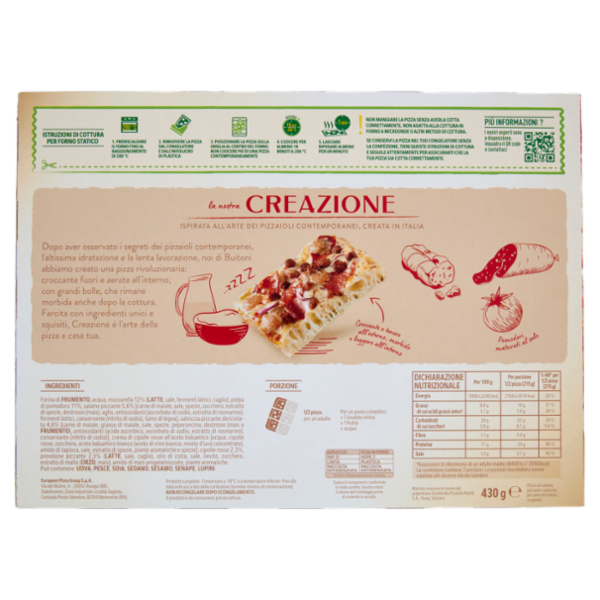 Buitoni Creazione Salame Pizza surgelata 430 g