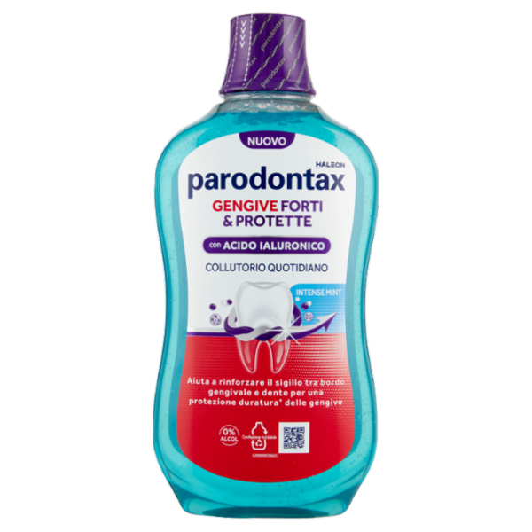 Parodontax Collutorio Gengive Forti & Protette con Acido Ialuronico e Menta Piperita 500 ml