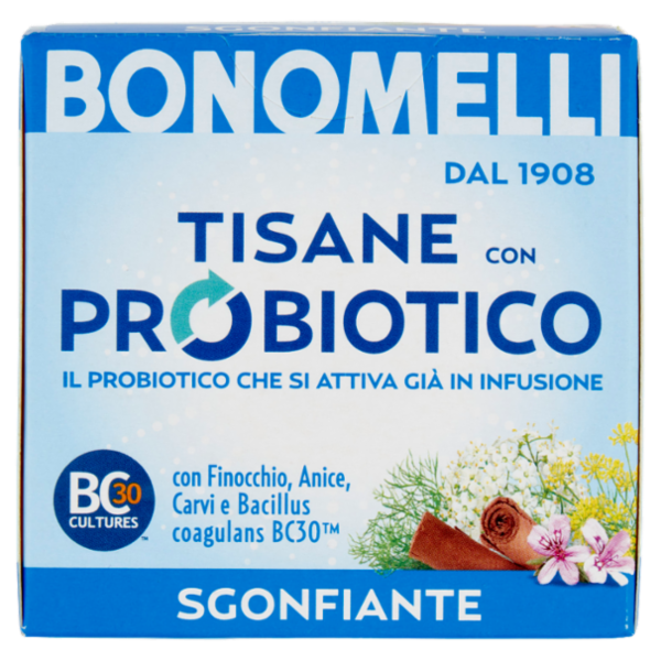 Bonomelli Tisane con Probiotico Sgonfiante 10 Filtri 20 g