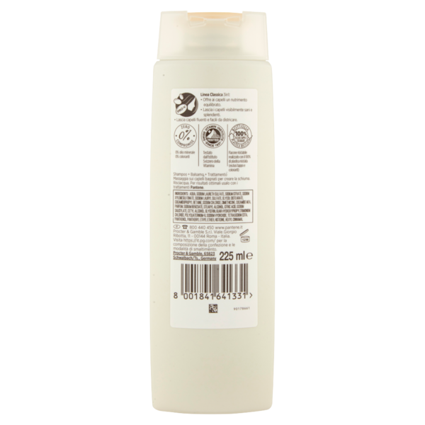 Pantene Shampoo+Balsamo+Trattamento 3in1 Linea Classica 225 ml