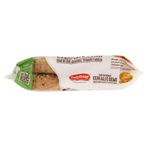 DailyBread Pane per Burger Cereali e Semi 360 g