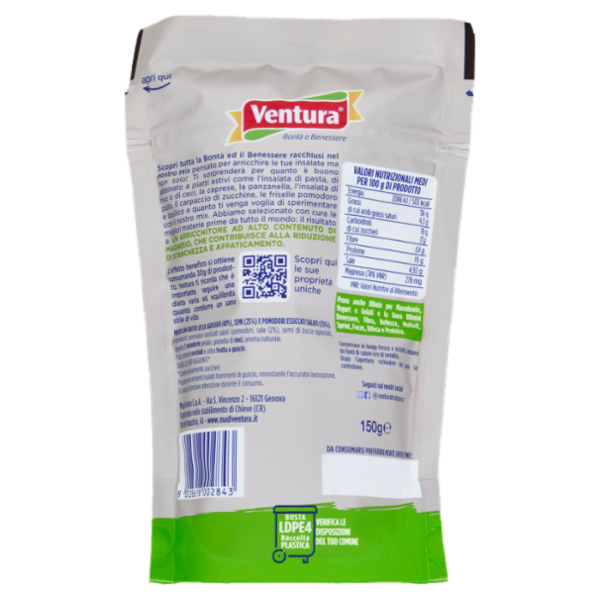 Ventura BBmix per Insalate Mix con noci, mandorle, semi di zucca e pomodori essiccati 150 g