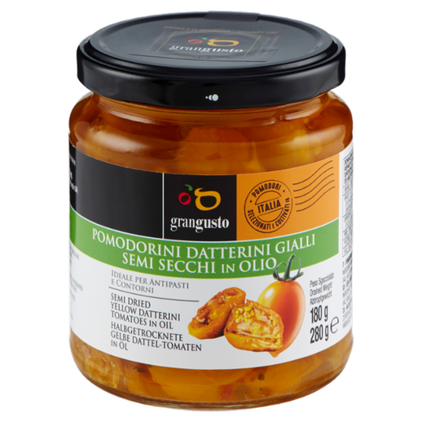 grangusto Pomodorini Datterini Gialli Semi Secchi in Olio 280 g
