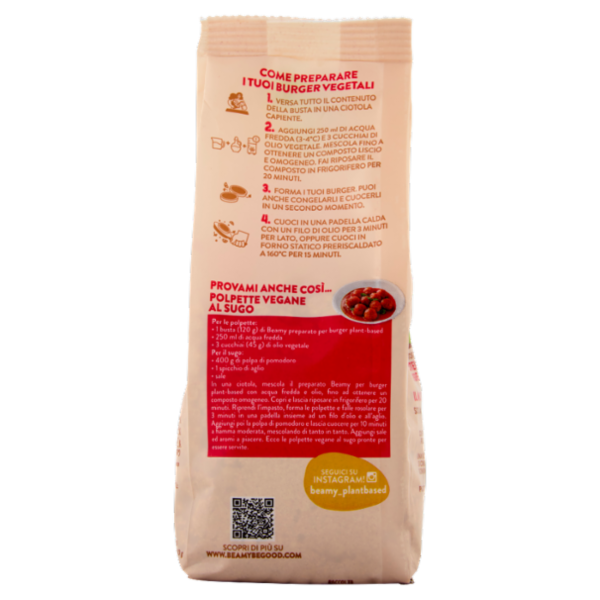 Beamy Preparato per Burger Plant-Based Gusto Manzo 120 g