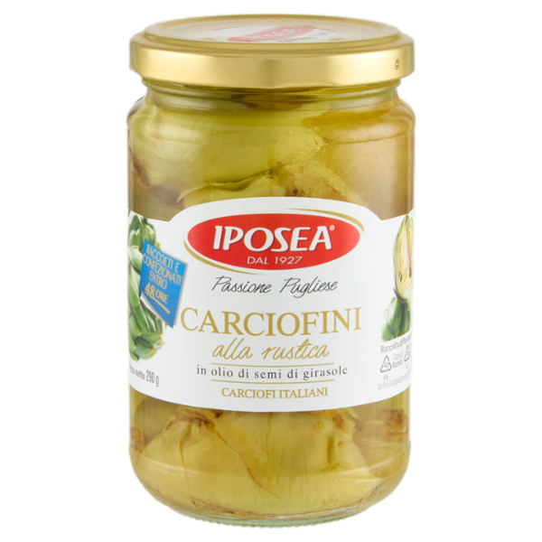 Iposea Carciofini alla rustica in olio di semi di girasole 290 g