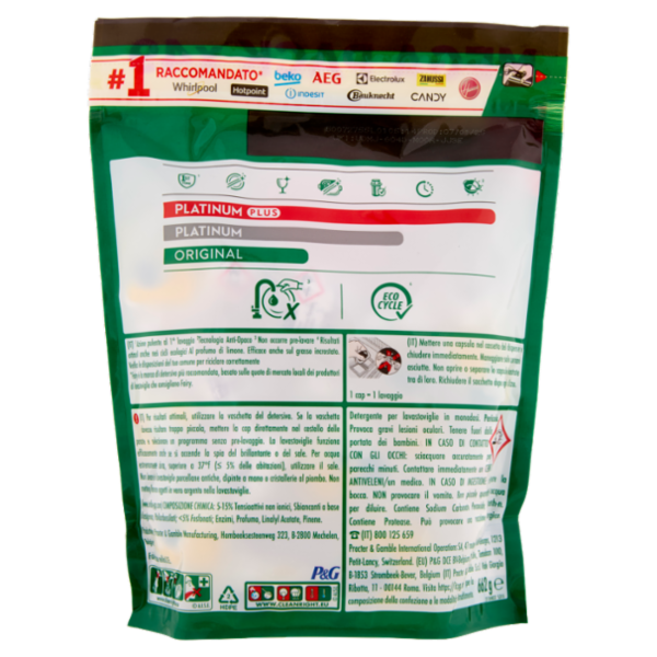 Fairy Pastiglie Lavastoviglie Original All in One, Detersivo Piatti Limone, 49 Capsule 662 g