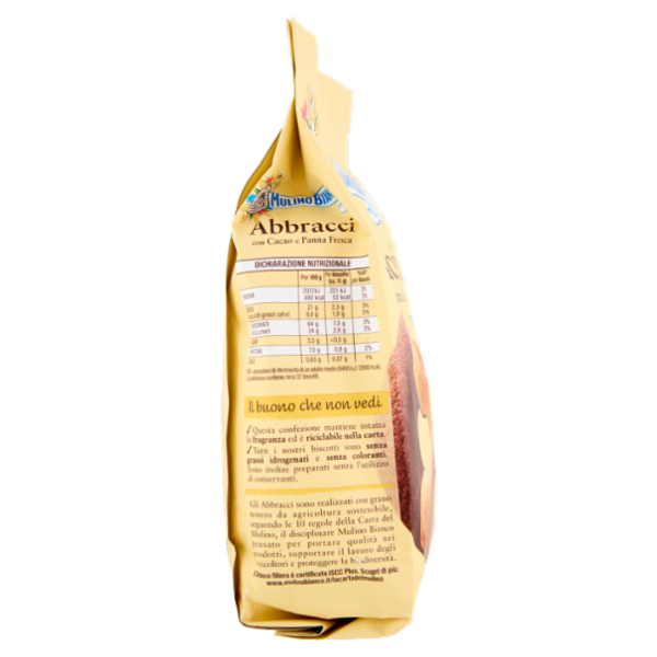 Mulino Bianco Abbracci Biscotti con Cacao e Panna Fresca 350g