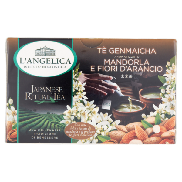 L'Angelica Japanese Ritual Tea Tè Genmaicha Aromatizzato Mandorla e Fiori d'Arancio 15 Filtri 22,5 g