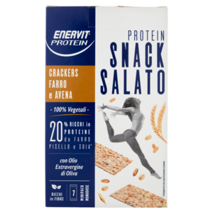 Enervit Protein 100% Vegetali Protein Snack Salato Crackers Farro e Avena 7 x 25 g