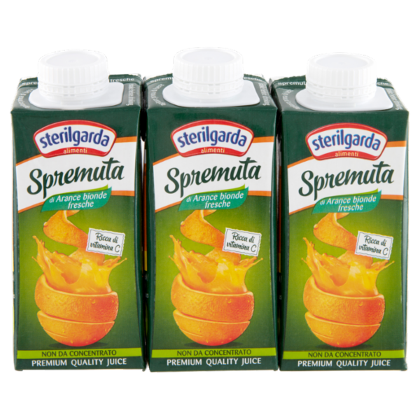 sterilgarda Spremuta di Arance bionde fresche 3 x 200 ml