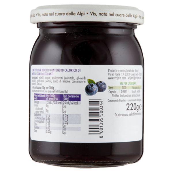 Vis Light Mirtilli 220 g