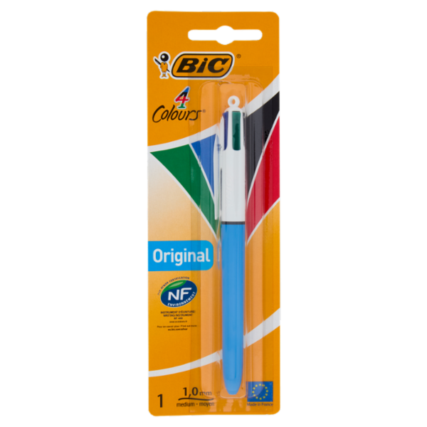 Bic 4 Colori Original Penna a Sfera Retrattile 1.0 mm, 1 pezzo
