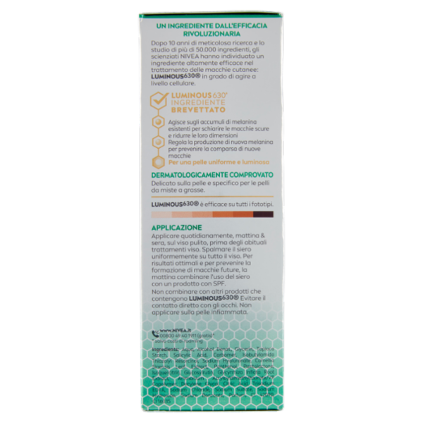 Nivea Cellular Luminous630 Anti-Macchie Siero Anti-Macchie Post Acne Perfezionatore Pelle 30 ml
