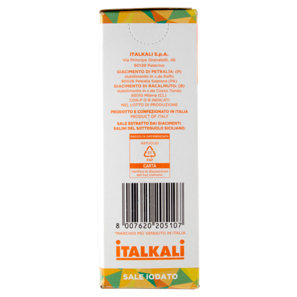 Italkali sale iodato Grosso sale più iodio 1000 g