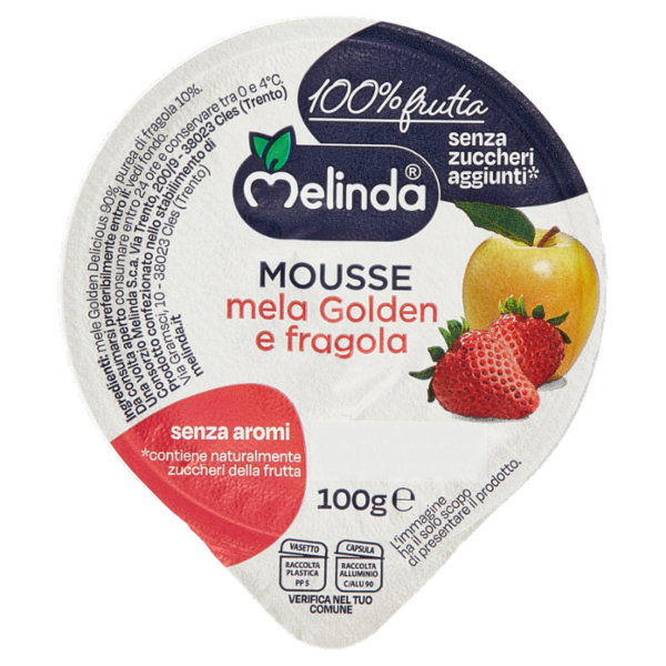 Melinda Mousse mela Golden e fragola 100 g