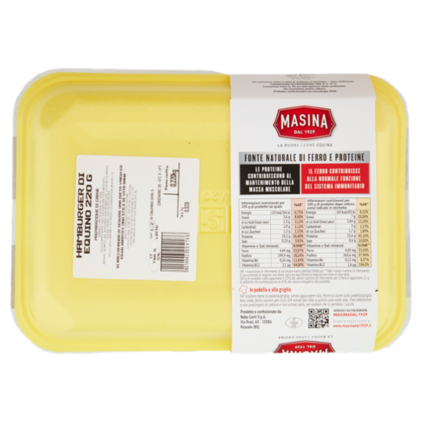 Masina I Tagli Pronti Hamburger di Equino 220 g