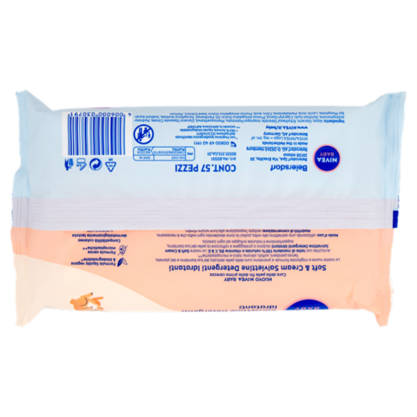 Nivea Baby Soft & Cream Salviettine Detergenti Idratanti 57 pz