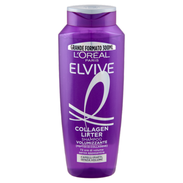 Elvive Collagen Lifter Shampoo Volumizzante, per Capelli Senza Volume 300 ml