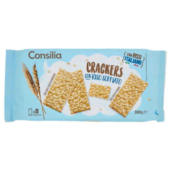 Consilia Crackers con Riso Soffiato 8x37,5 g