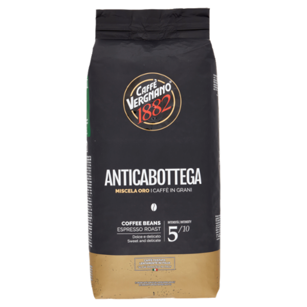 Caffè Vergnano 1882 Anticabottega Miscela Oro Caffè in Grani 1000 g