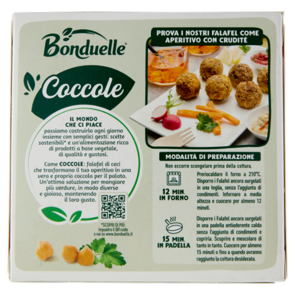 Bonduelle Coccole 12 Falafel di Ceci Surgelato 180 g