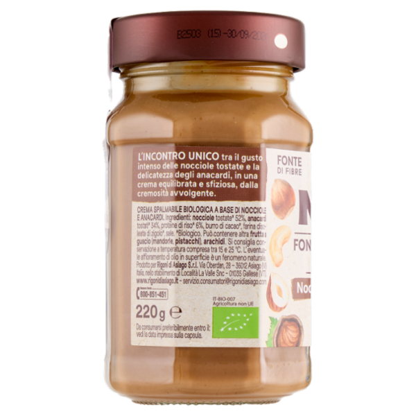 Rigoni di Asiago Natù Nocciole e Anacardi bio 220 g