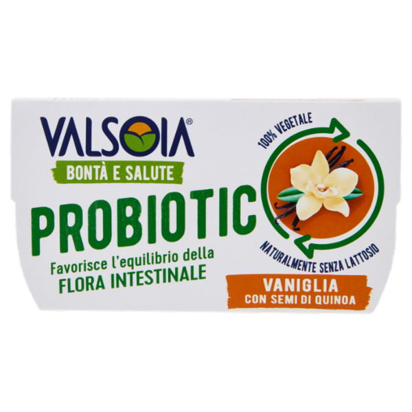 Valsoia Bontà e Salute Probiotic Vaniglia con Semi di Quinoa 2 x 115 g