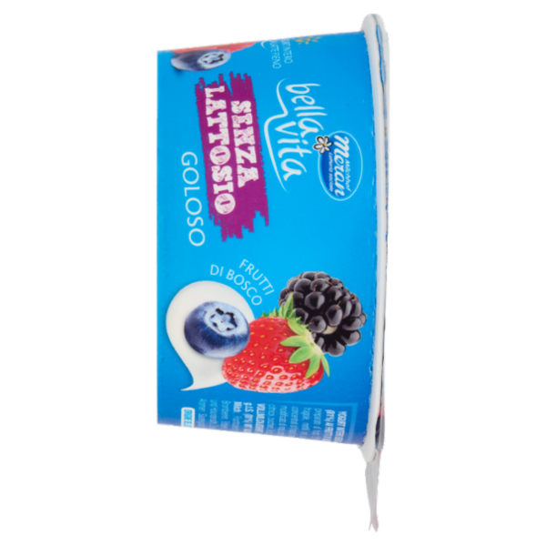 bella vita Yogurt Intero da Latte Fieno Senza Lattosio Goloso Frutti di Bosco 150 g