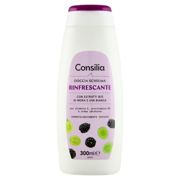 Consilia Doccia Schiuma Rinfrescante Mora e Uva Bianca 300 ml