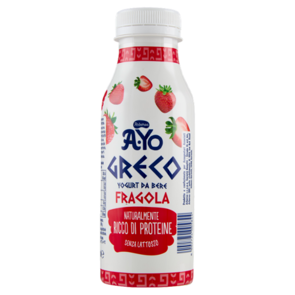 Arborea A-Yo Greco Yogurt da Bere Fragola Senza Lattosio 330 ml