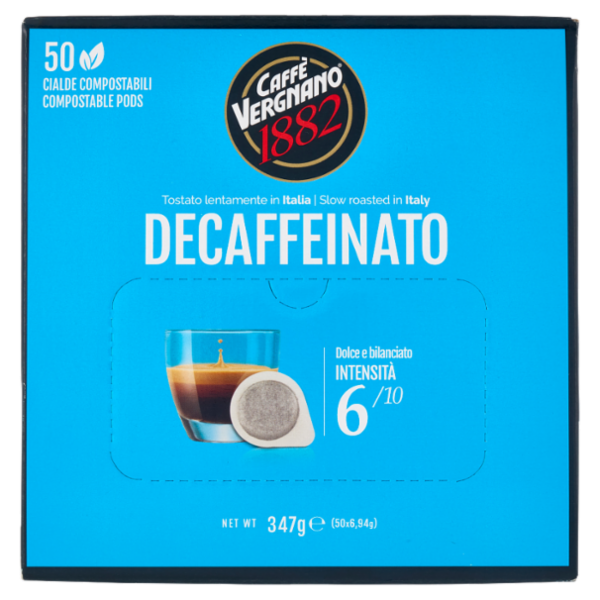 Caffè Vergnano 1882 Decaffeinato Cialde Compostabili 50 x 6,94 g
