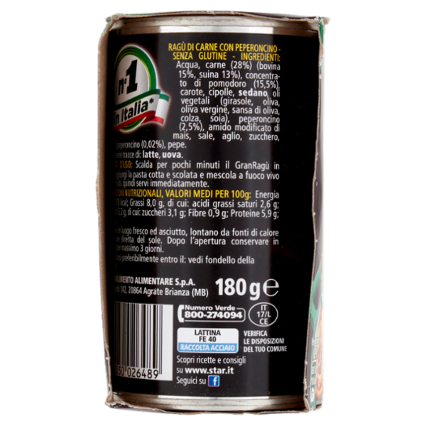 Star il mio Gran Ragù Piccante con Peperoncino 2 x 180 g