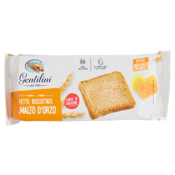 Gentilini Fette Biscottate al Malto d'Orzo 185 g