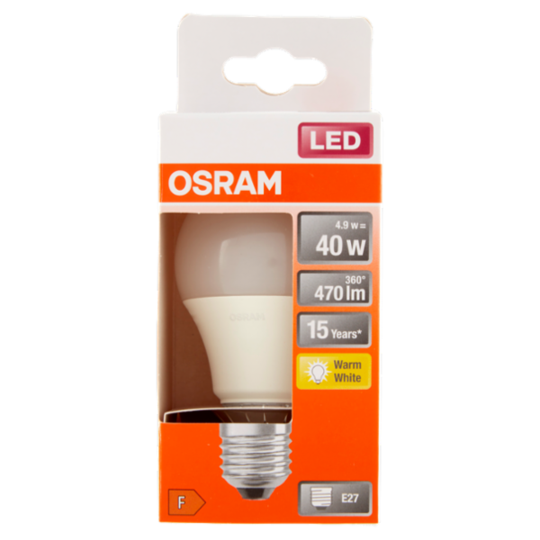 Osram Led Star Classic A 40 Warm White 4.9 W E27