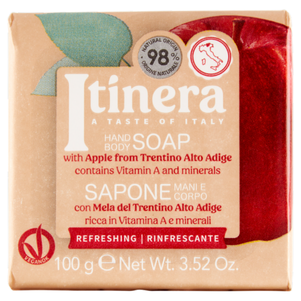 Itinera Sapone Mani e Corpo con Mela del Trentino Alto Adige Rinfrescante 100 g