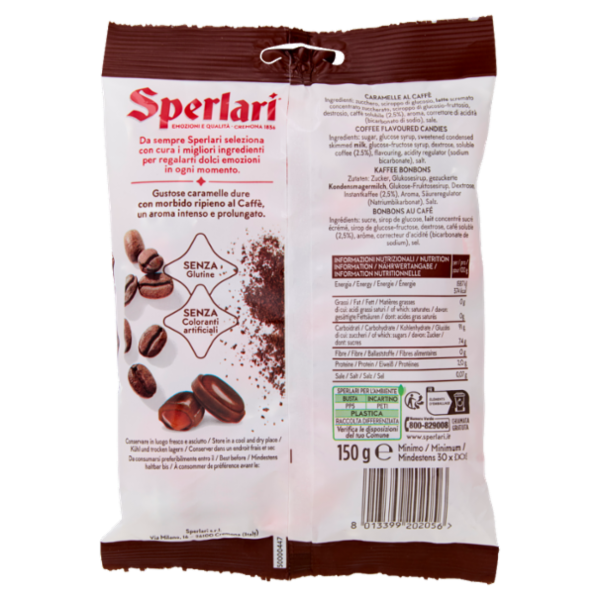Sperlari Lavazza Caramelle Dure con ripieno al Caffè 150 g