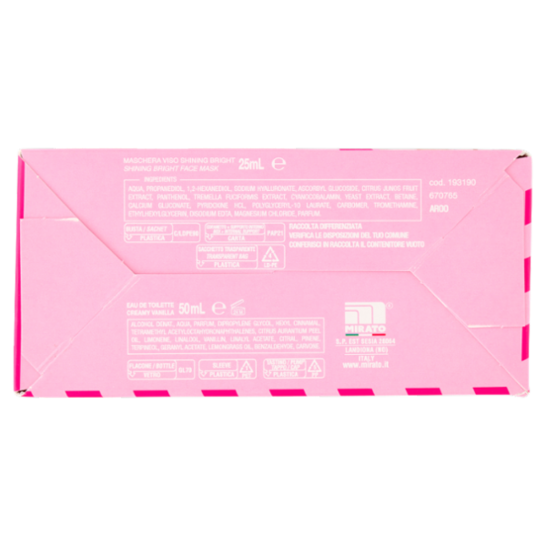 Malizia Bon Bons Pigiama Party Maschera Viso Shining 25mL + Eau de Toilette Creamy Vanilla 50 mL